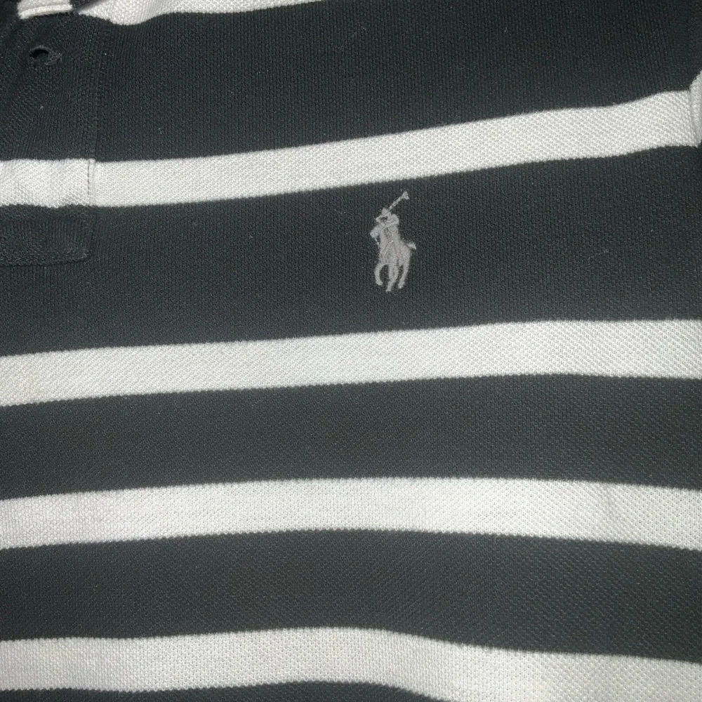 Ralph Lauren Black and White Striped Polo Shirt